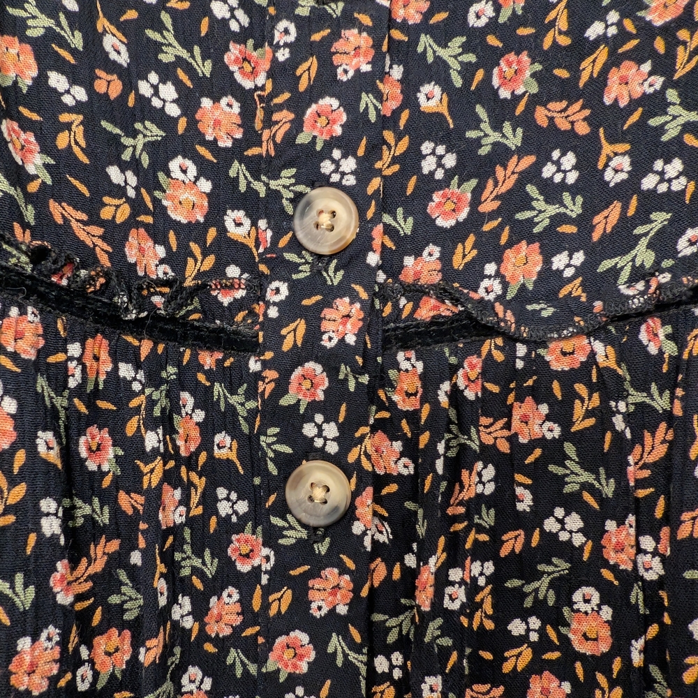 Dip Beautiful Black and Pink Floral Maxi Dress Size Medium - Picture 6 of 11